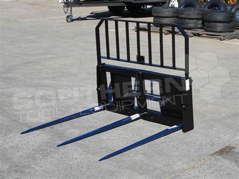 hay spear attachment for skid steer|skid steer bale fork attachments.